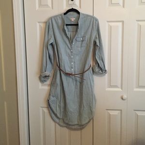 Chambray button down dress