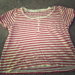 Red/white stripped top