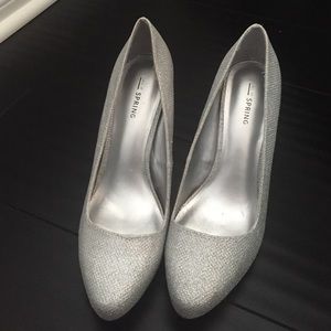 Silver sparkle Homecoming shoes