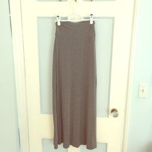 dark grey maxi skirt