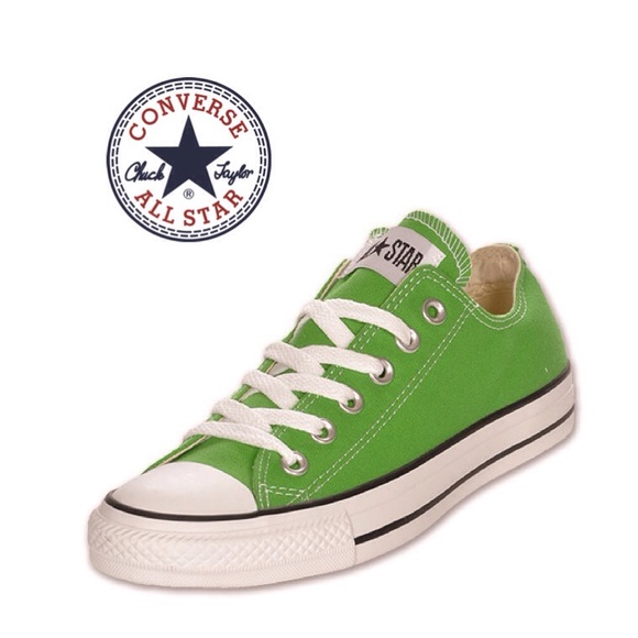 Green Converse All Star shoes