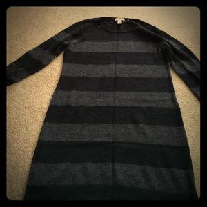 LOFT Long-Sleeved Black Sweater Dress Size L