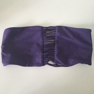 MIKOH purple bandeau top with opening in front
