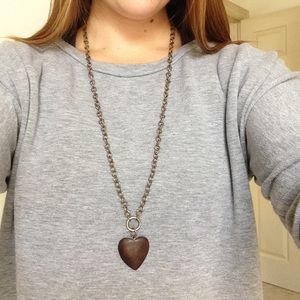 Wooden heart necklace