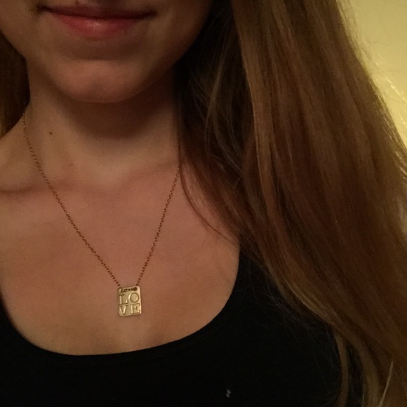 Gold "LOVE" necklace