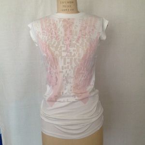 Diesel; burnout knit jersey top
