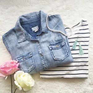 Chambray Denim button-up shirt