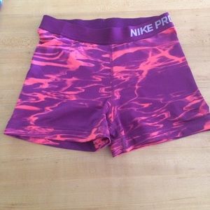 Nike Pro 3" Purple/Pink Compression Shorts