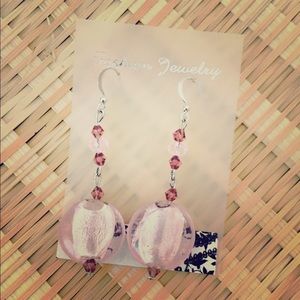 Earrings, Murano beads