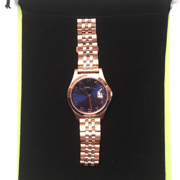 HP❤️ Marc by Marc Jacobs Rose Gold Blue Face Watch