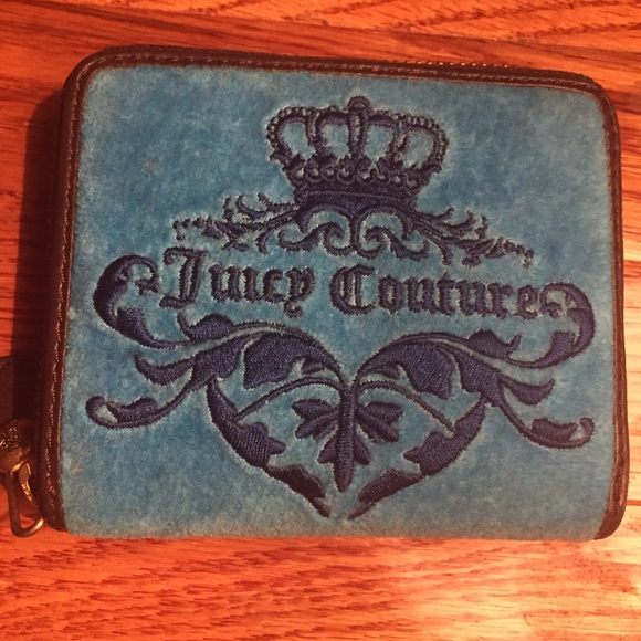 Juicy couture blue velvet wallet