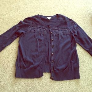 Charter Club Navy Long-Sleeve Sweater Size XL