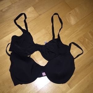 Hold nfs - Two black Victoria secret bras 34d
