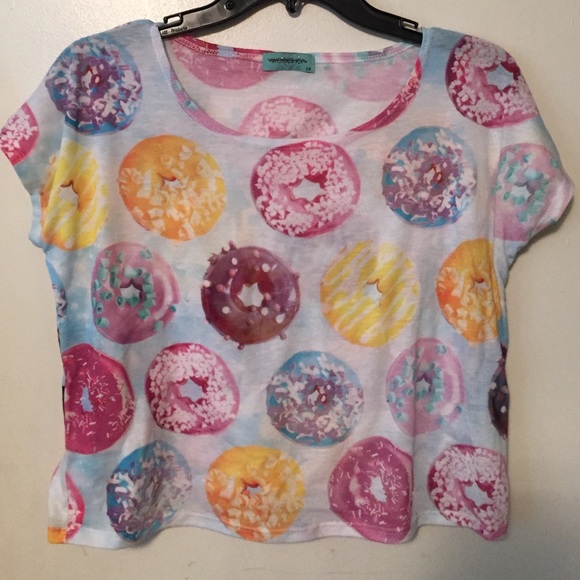 Donut Print Crop Top