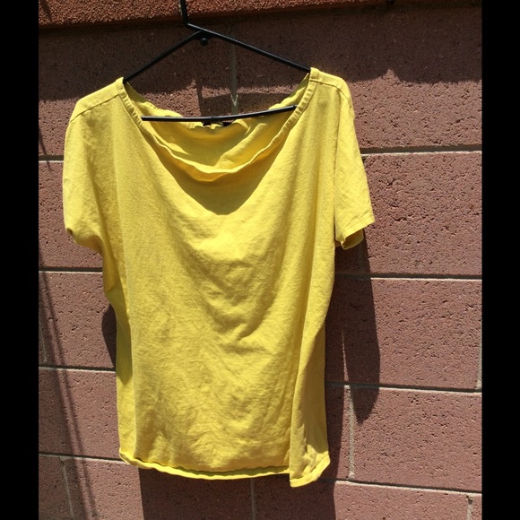 Off the shoulder yellow Tunic