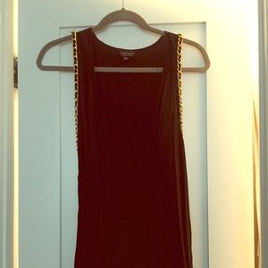 Top shop black top with gold chain detail