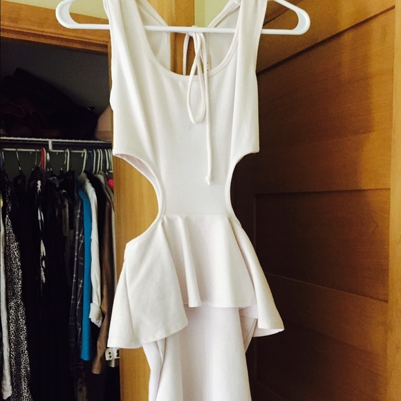 White cutout dress