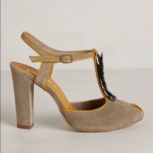Suede designer high heels