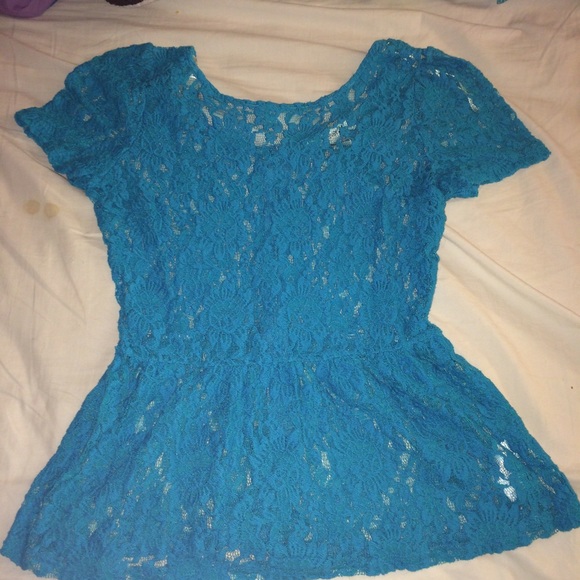 Lace peplum top - Picture 1 of 1