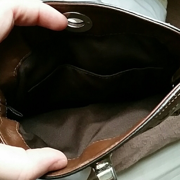 Coach Signature Brown Wristlet - Picture 2 of 4