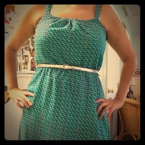 NY Collection Strapped Teal Dress Size L