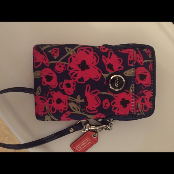 Sold Authentic coach cell phone wallet