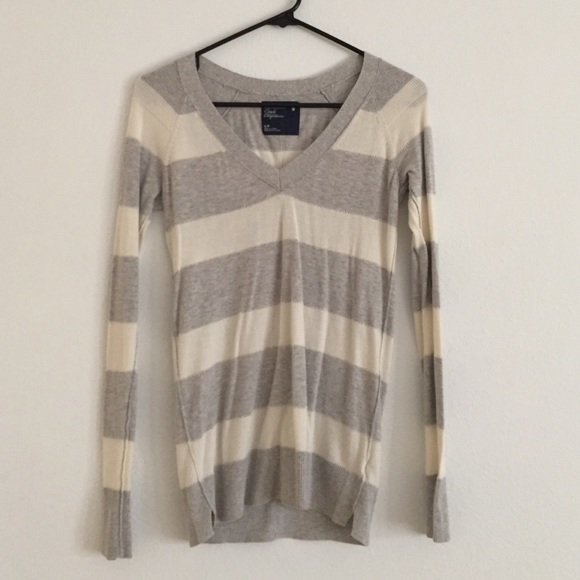 Striped V-Neck Sweater