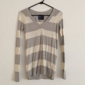 Striped V-Neck Sweater