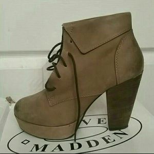 Steve Madden Rickshaw Stone Nubk Boots