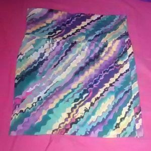Multi color mini skirt