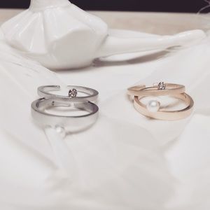 Pearl ring , Fashion ring set
