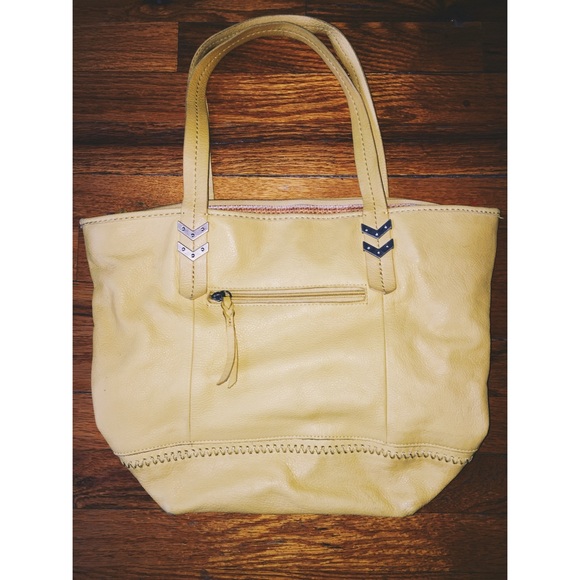 The Sak yellow bucket bag