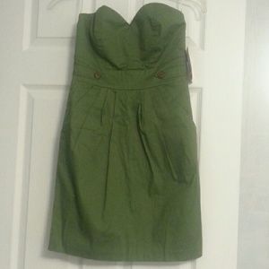 NWT Olive green strapless sweetheart dress Trixxi