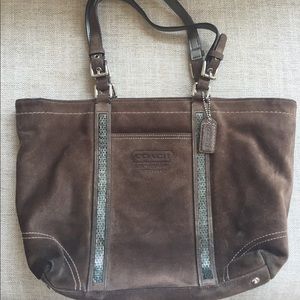 Coach suede handbag