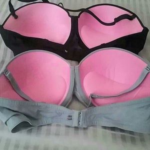 2 36D "PINK" pushup bras
