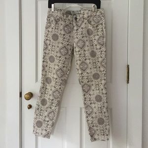 printed jeans