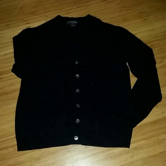 Navy button sweater