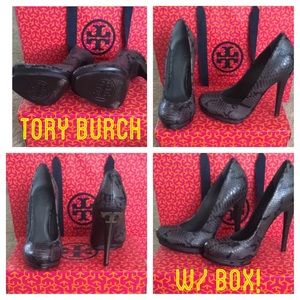 NWB Tory Burch Snakeskin Grey Pumps w/ Box!