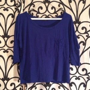 Cobalt blue flowy top