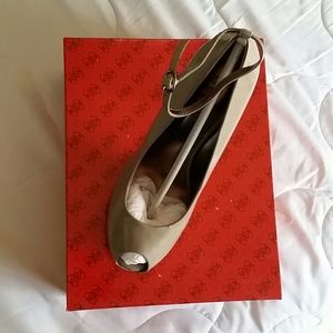 SOLD Guess taupe ankle strap platform heels SOLD