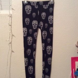 Skull print leggings