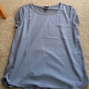 Ann Taylor Slate Blue Dress Top Size L