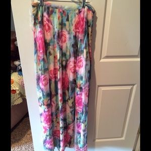 Cute Floral Print Maxi Skirt
