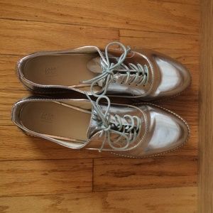 Zara Shoes - NEW Zara silver oxfords Zara Shoes - NEW Zara silver oxfords
