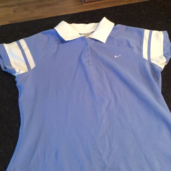 Blue Nike golf shirt