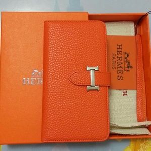 Hermes iphone 6 plus leather case/orange