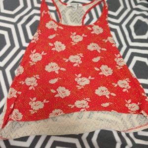 Orange floral tank