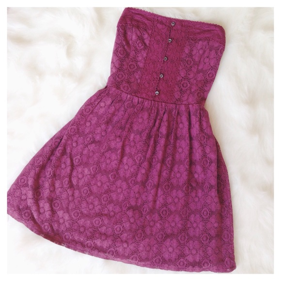 Abercrombie & Fitch | Tessa Strapless Lace Dress