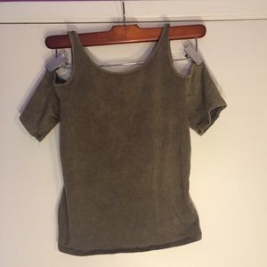 Olive Green Crop Top