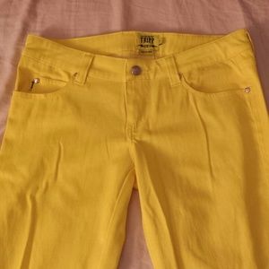 Neon Yellow Tripp skinny jeans size 7